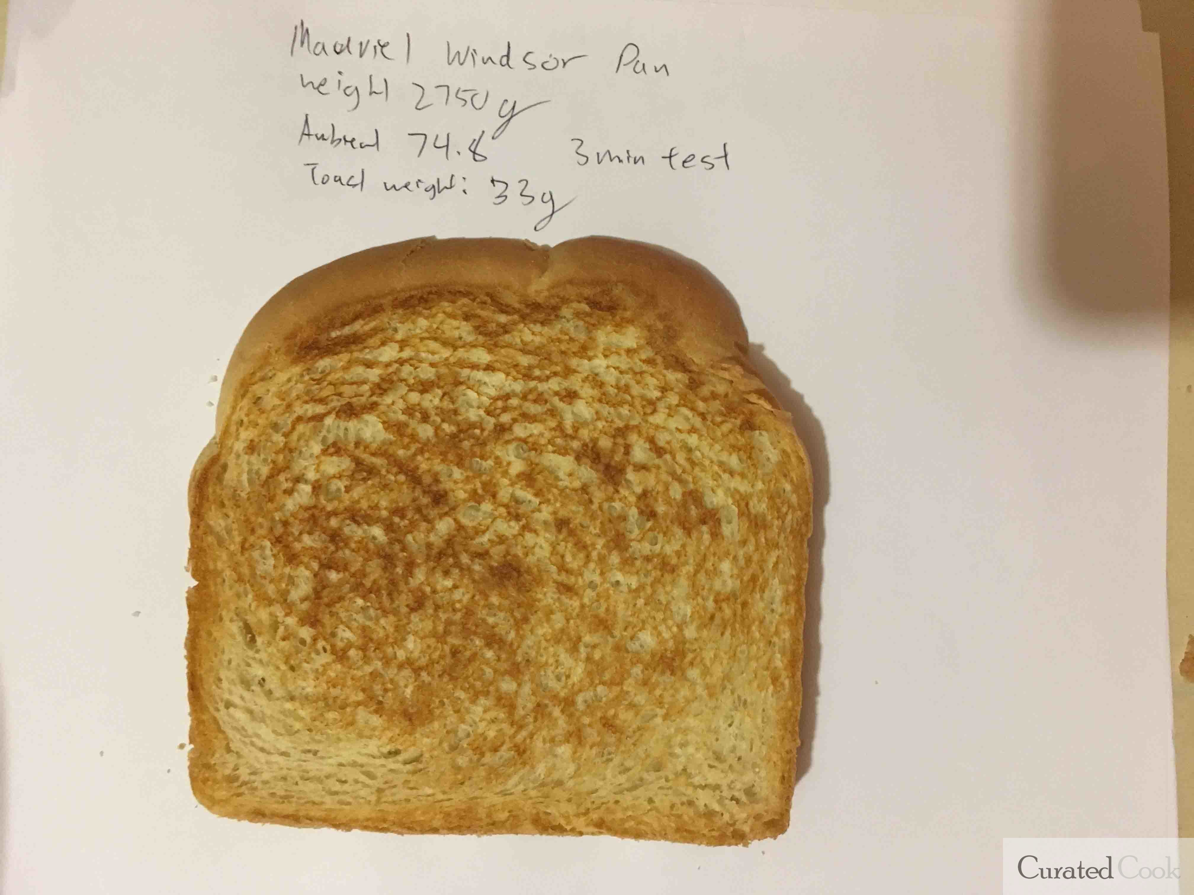 Mauviel Windsor Pan Toast Test Result